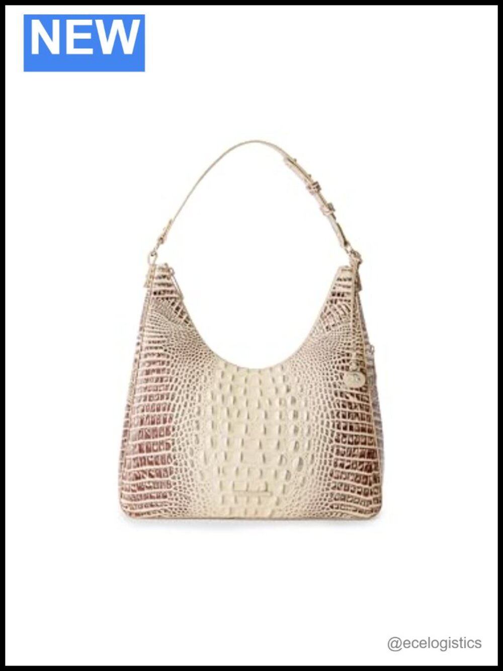 BRAHMIN Tabitha Leather Shoulder Bag Ginger Melbourne Ombre